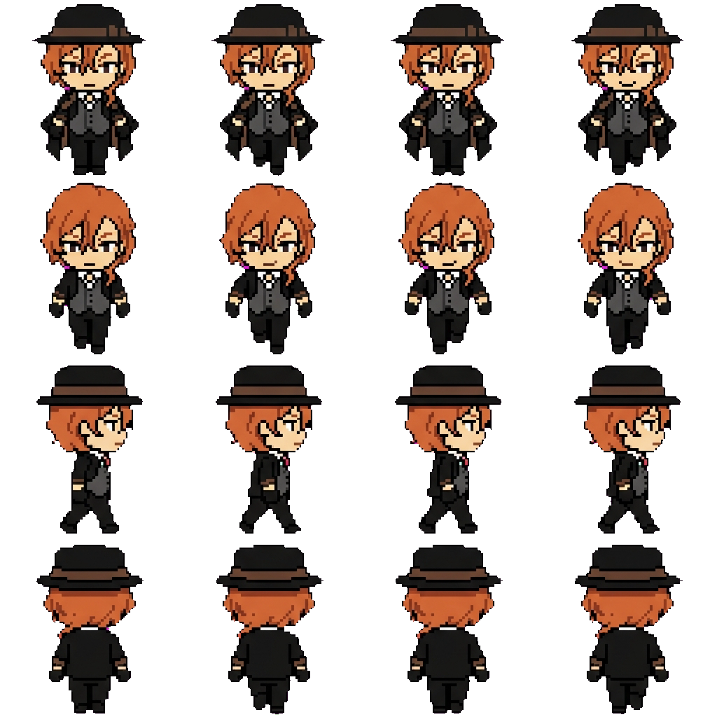 Чуя Накахара movement sprite