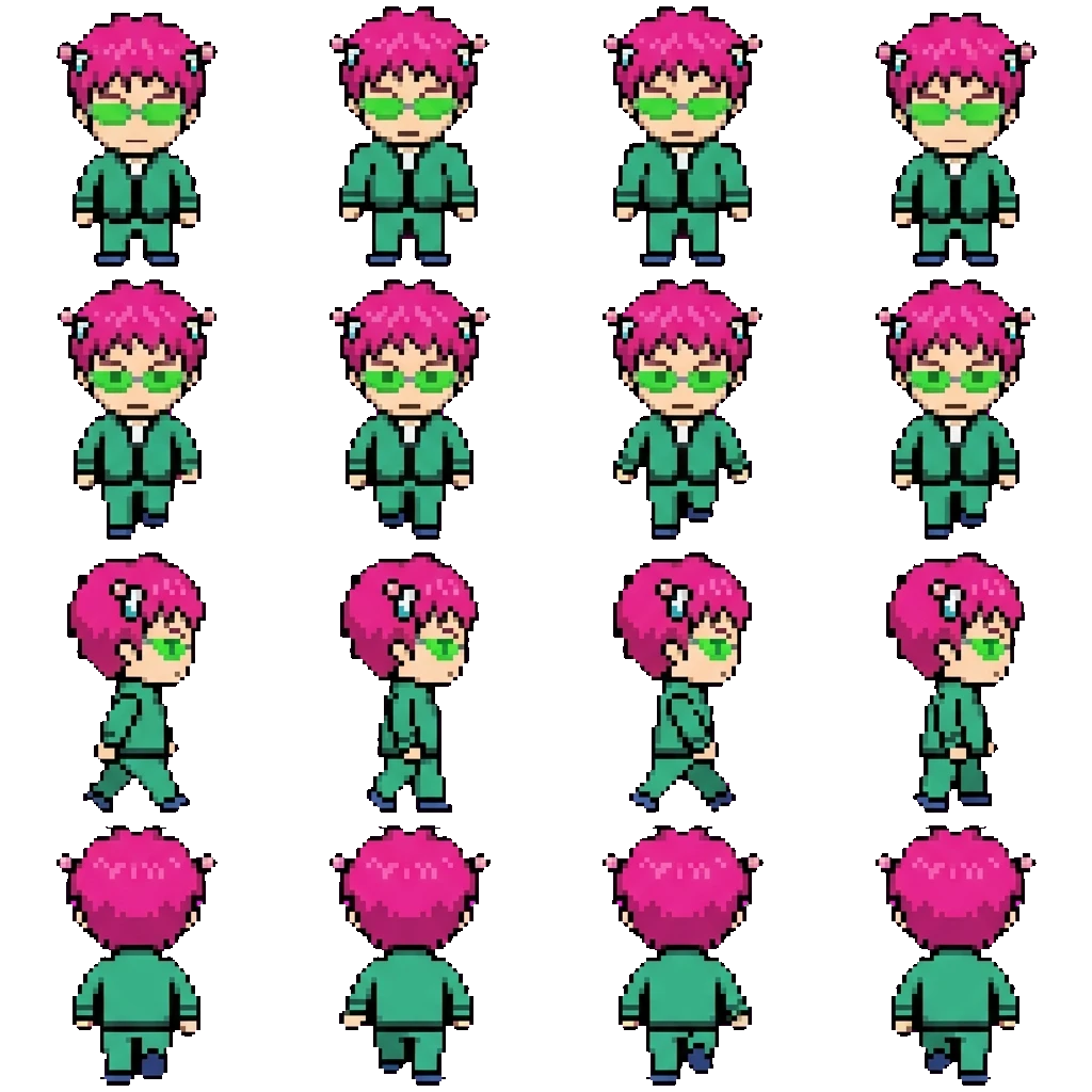 Saiki Kusuo movement sprite