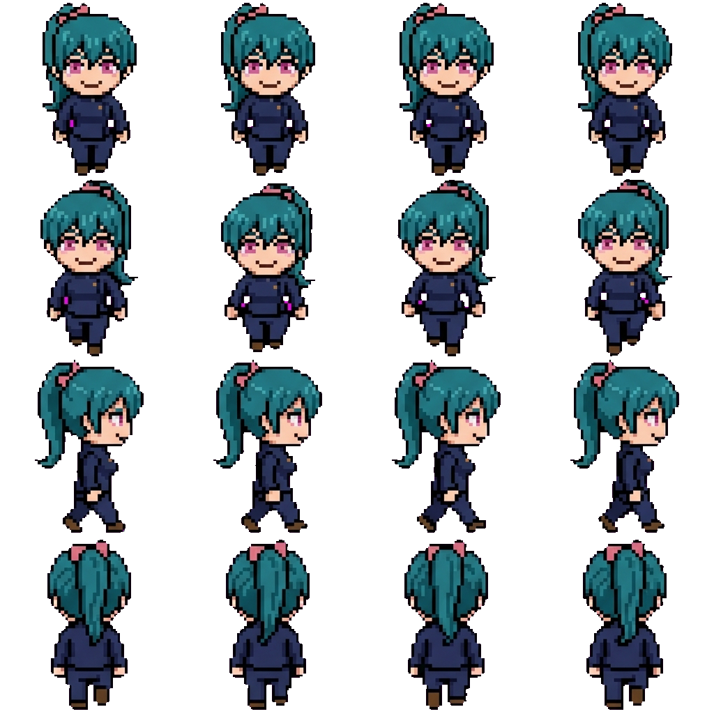Monika movement sprite