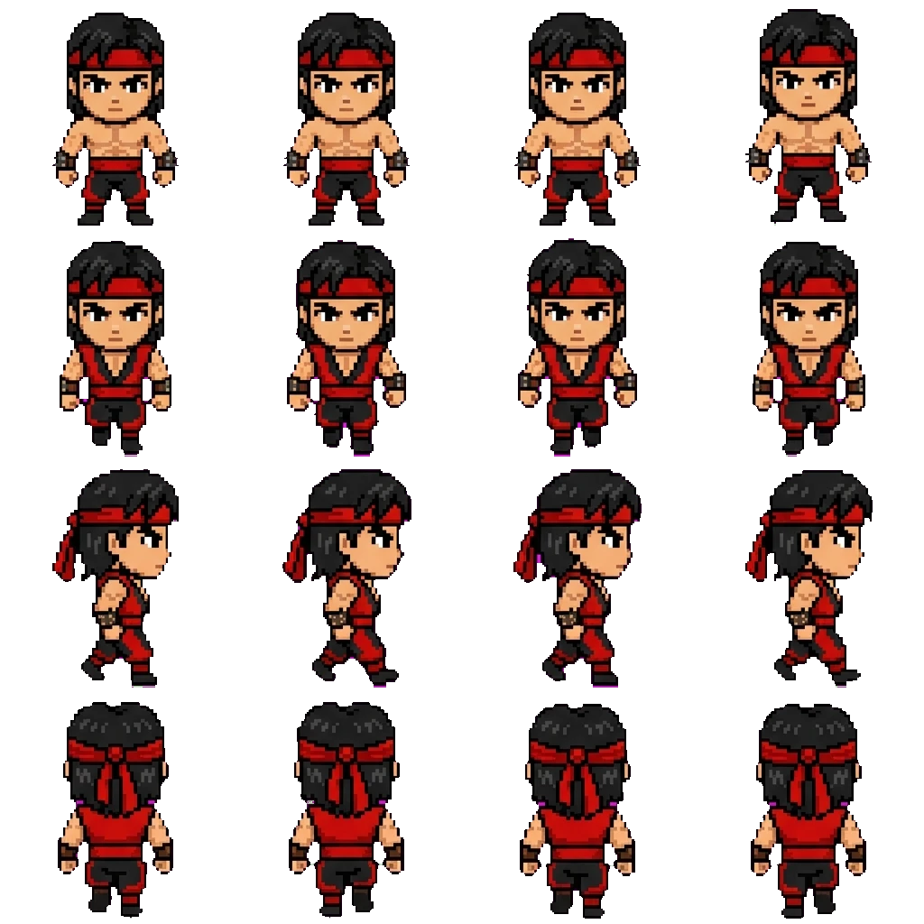 Liu kang movement sprite