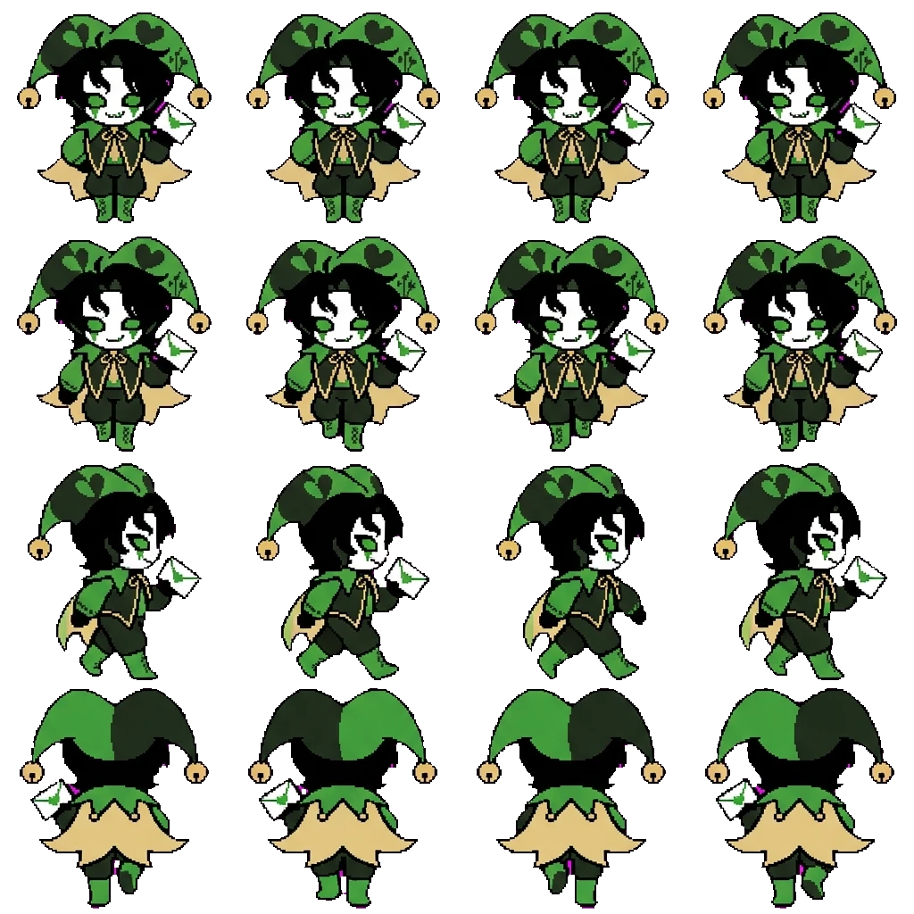 Harlequin movement sprite