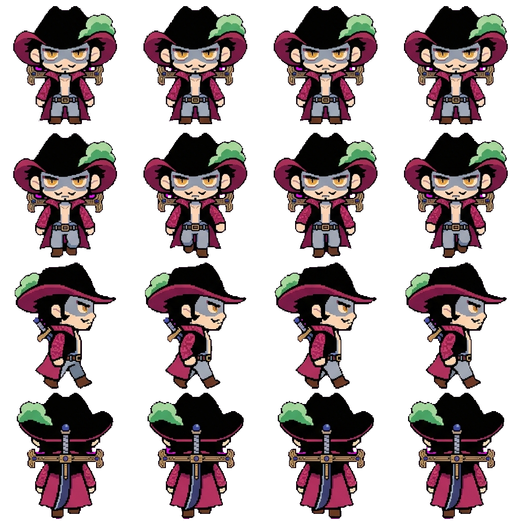 Dracule Mihawk movement sprite