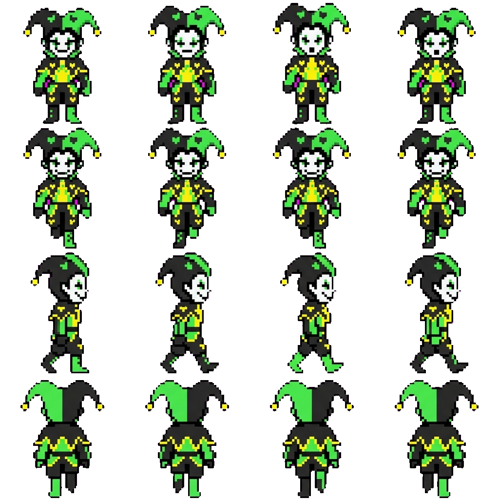 Harlequin movement sprite