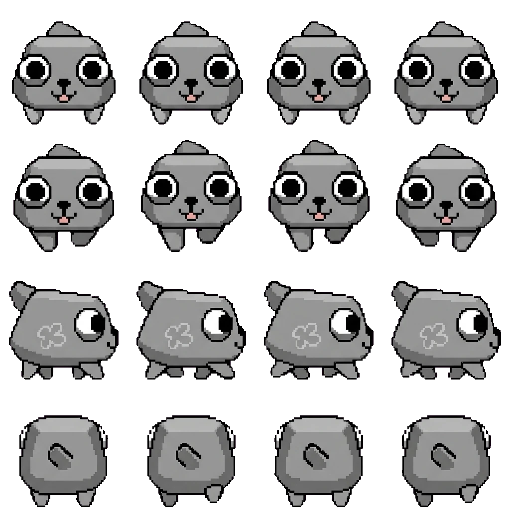 Pebble movement sprite