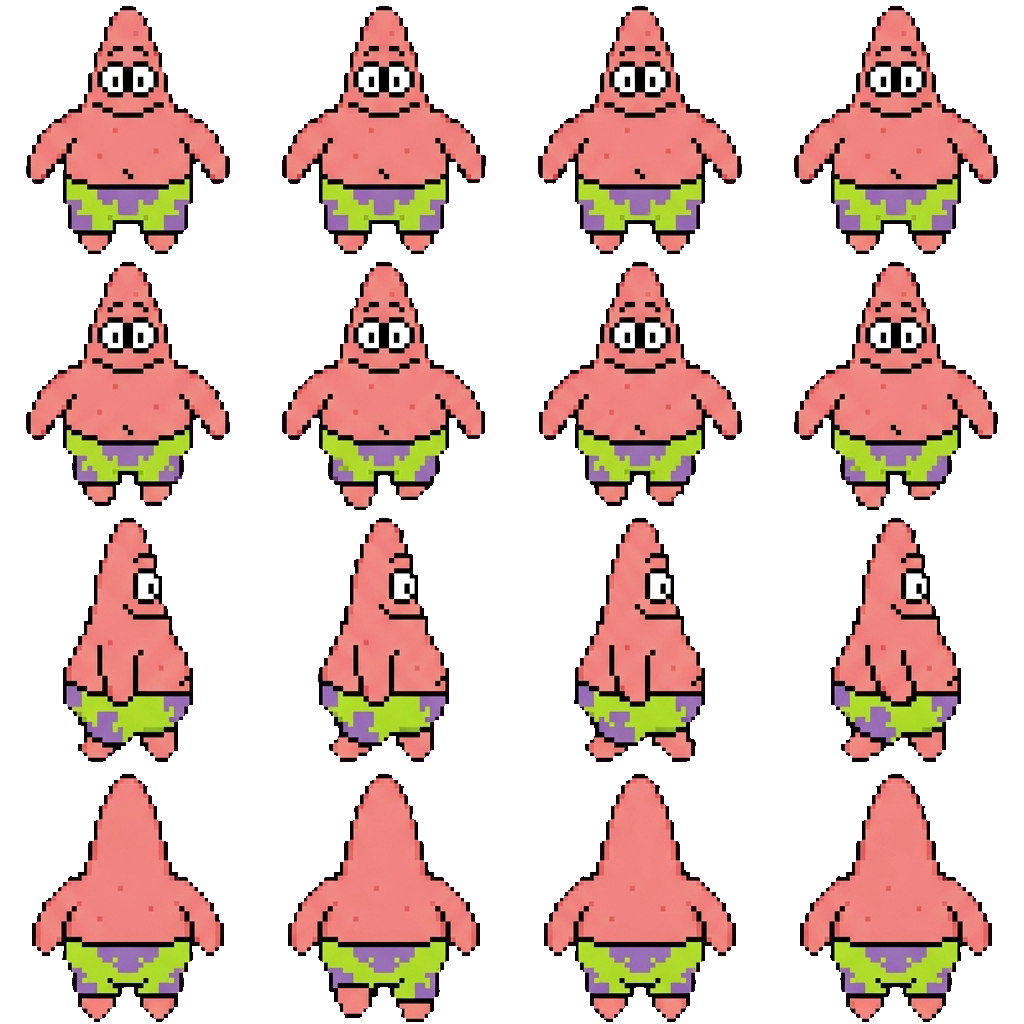 Patrick Star movement sprite