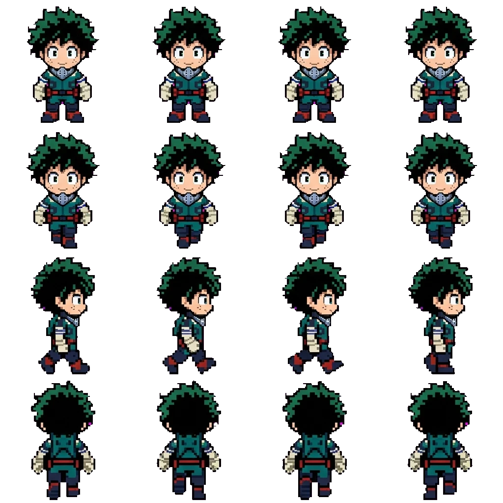 Izuku Midoriya movement sprite