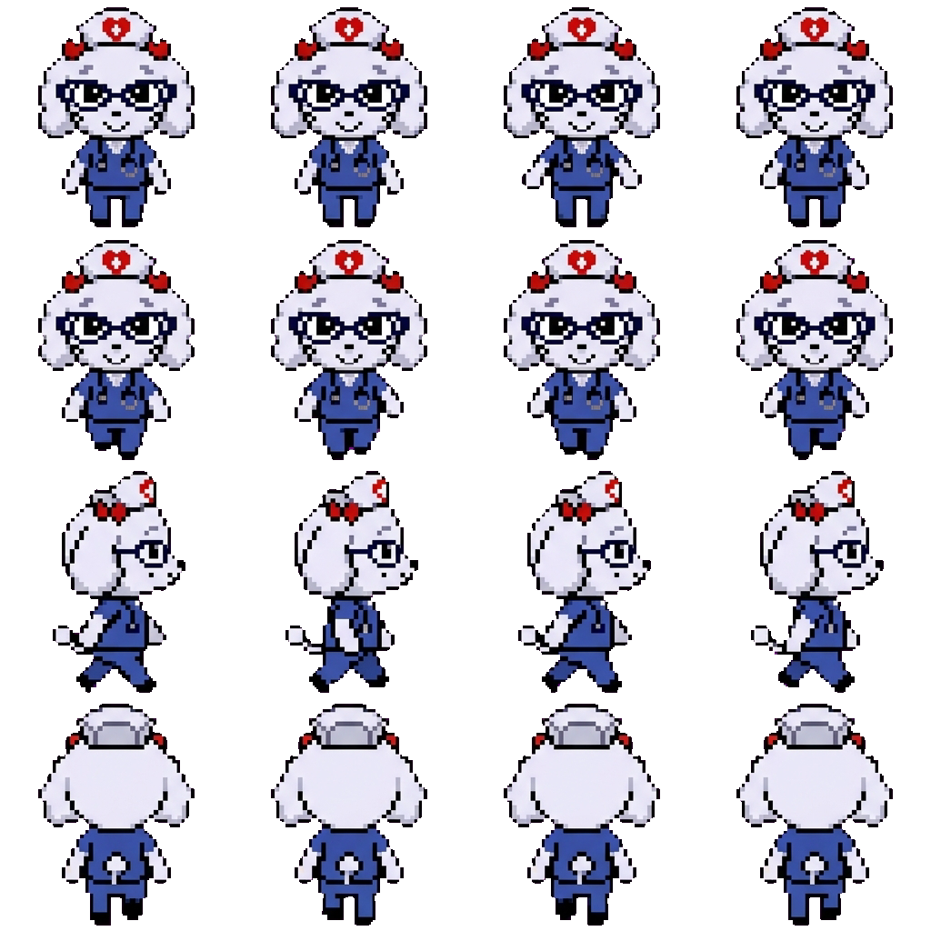 Fluffy nurse movement sprite