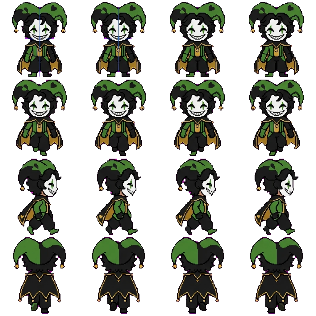 harlequin movement sprite