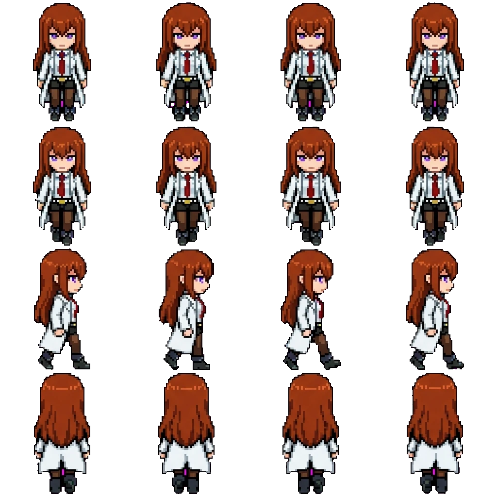 Makise Kurisu movement sprite