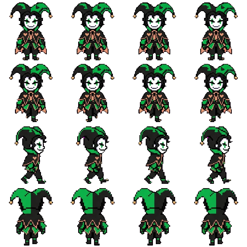 Harlequin movement sprite