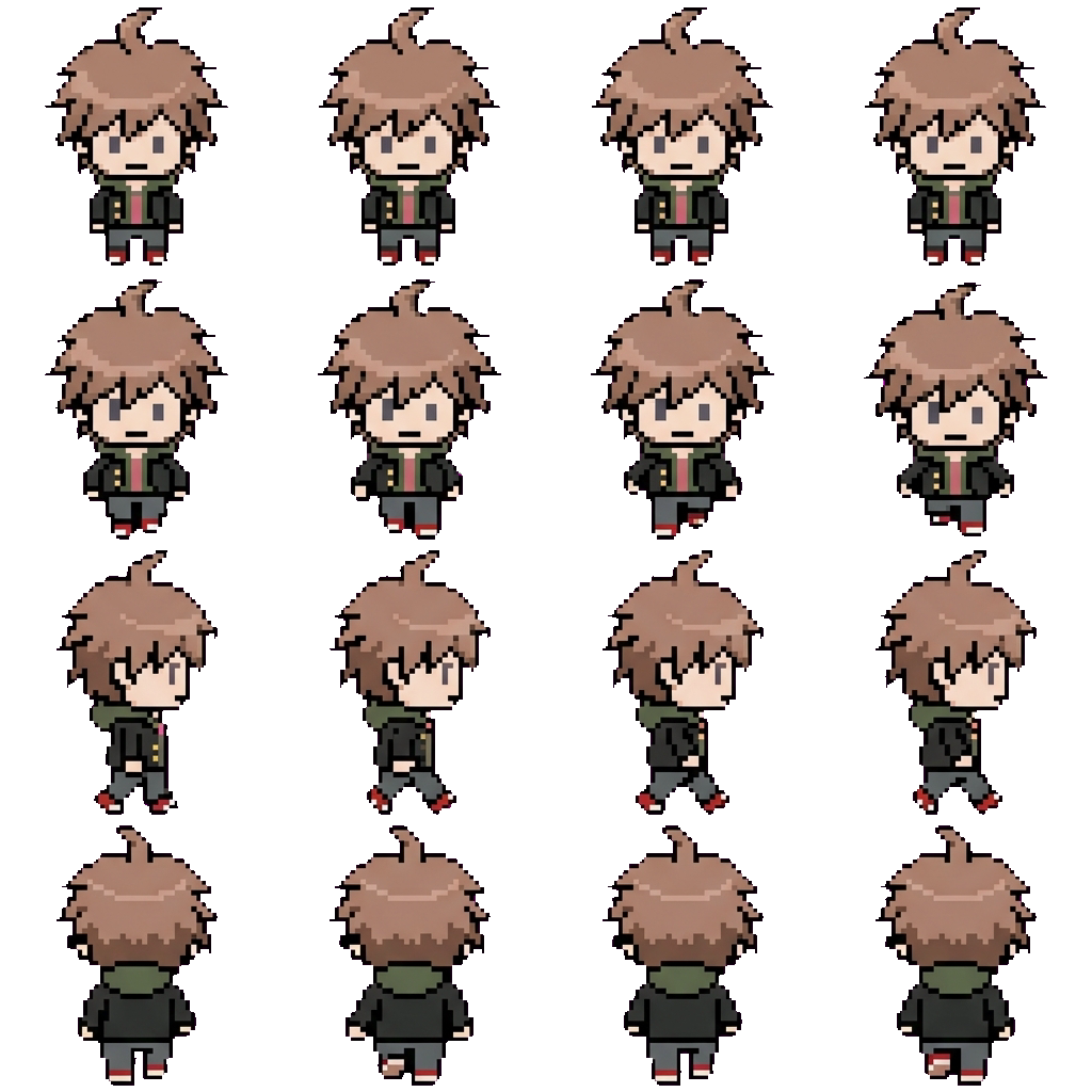 Makoto Naegi movement sprite