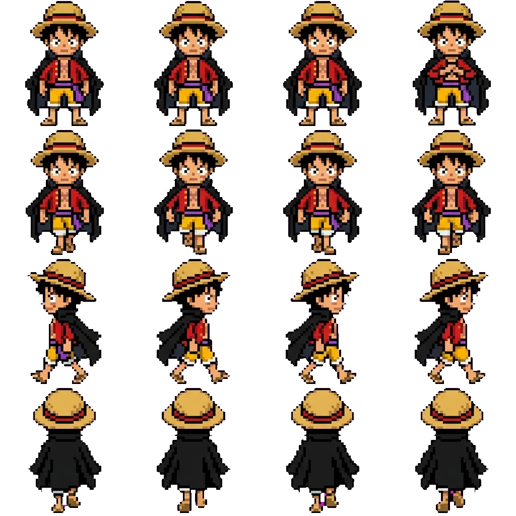 Luffy movement sprite