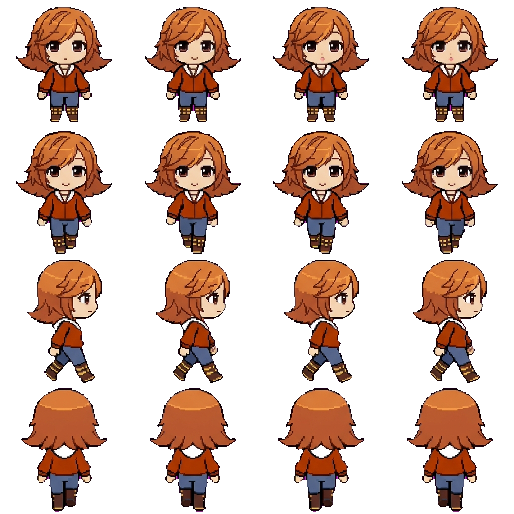 Sakura Rose movement sprite