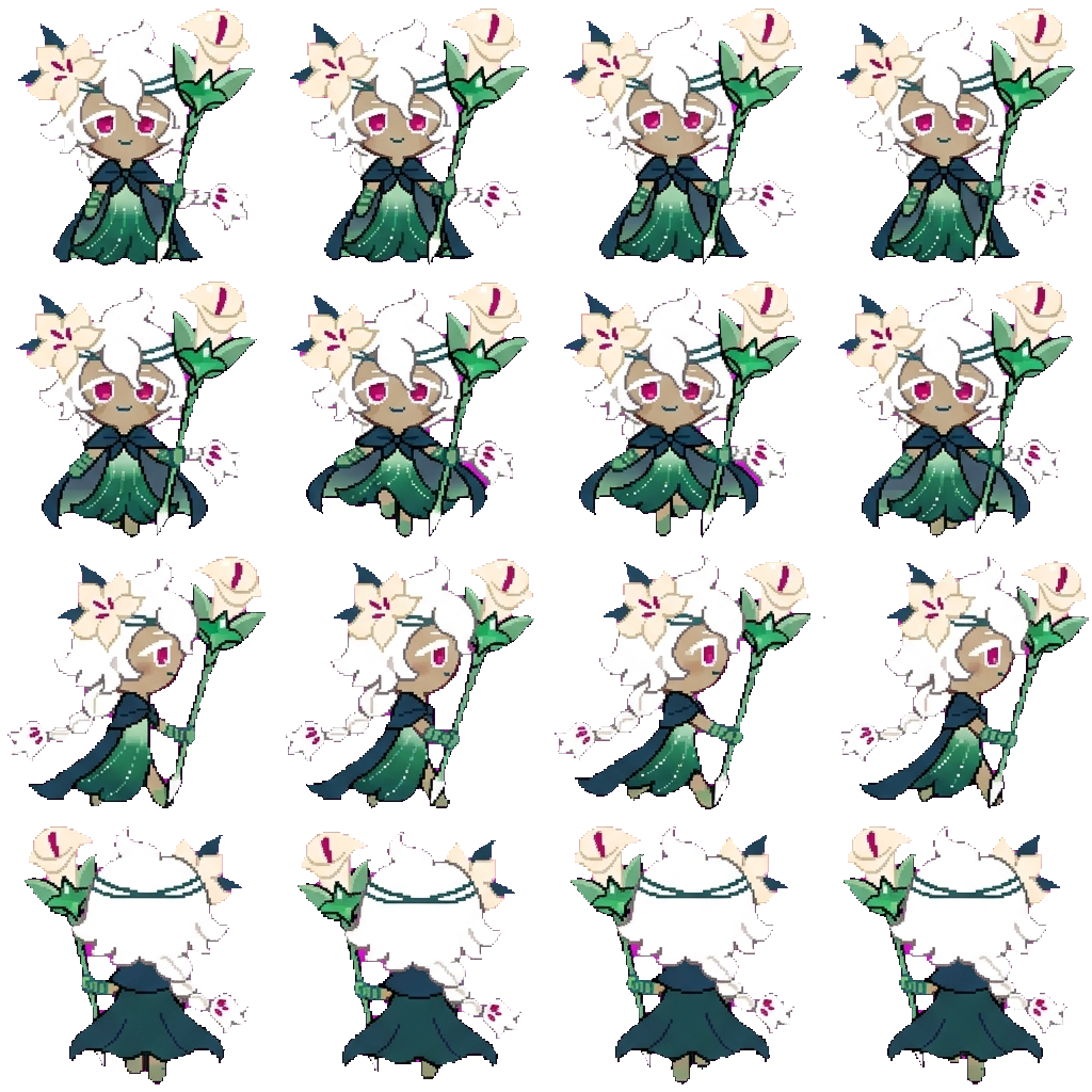 White Lily Cookie movement sprite