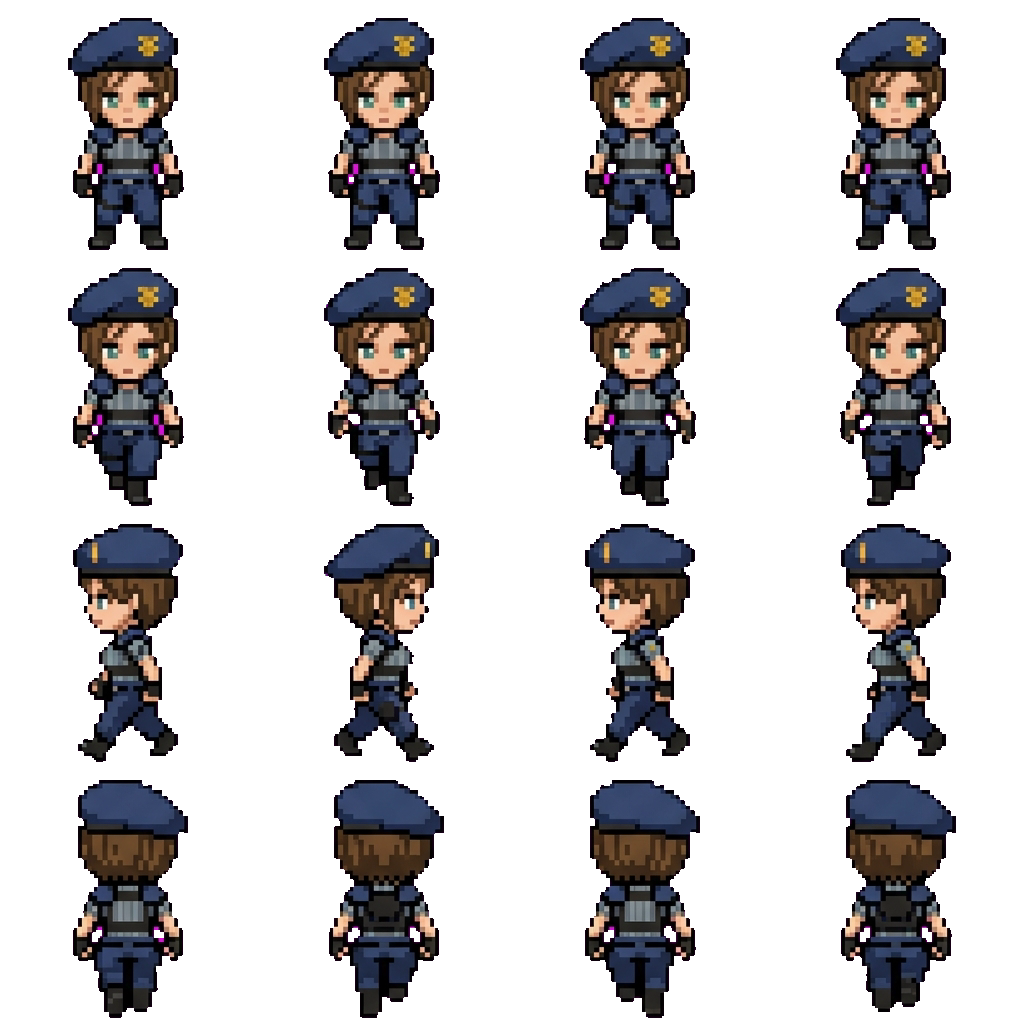 Jill Valentine movement sprite