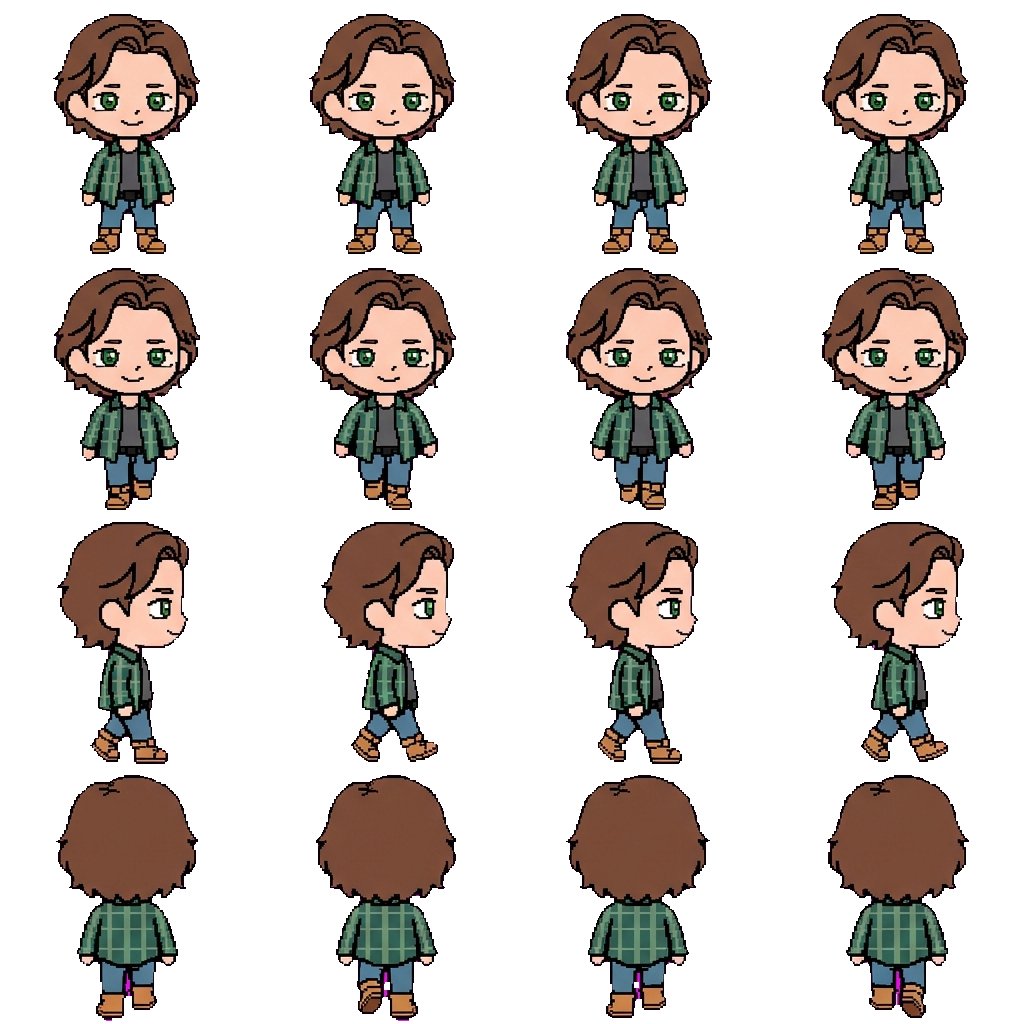 Sam Winchester movement sprite