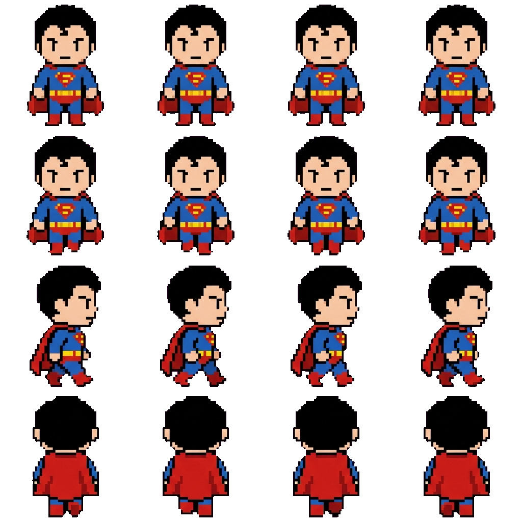 Superman movement sprite
