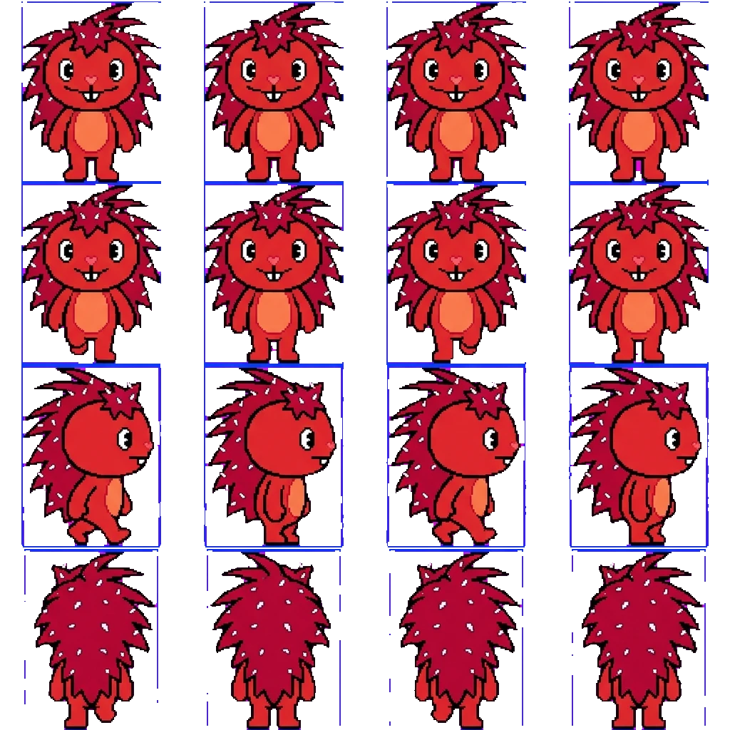 Flaky movement sprite