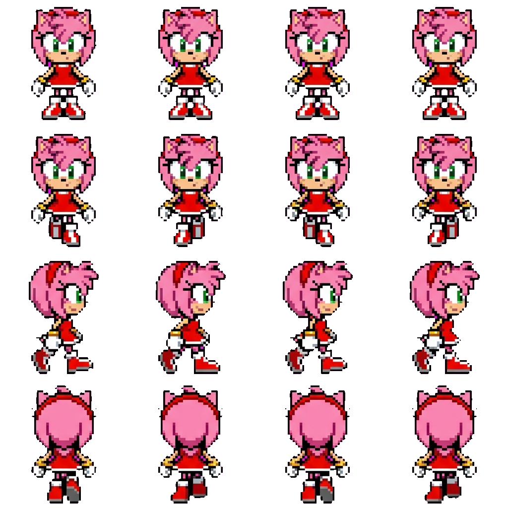 Amy Rose movement sprite