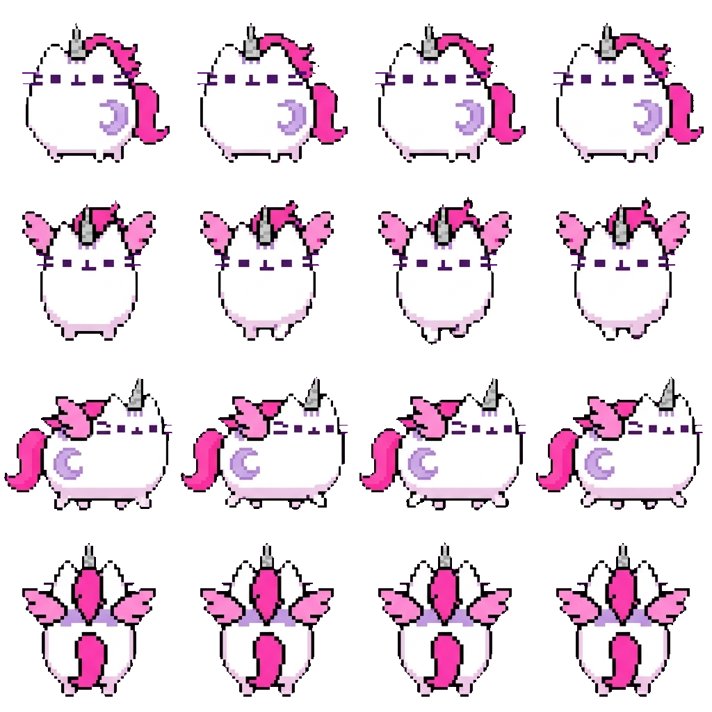 Super pusheenicorn movement sprite