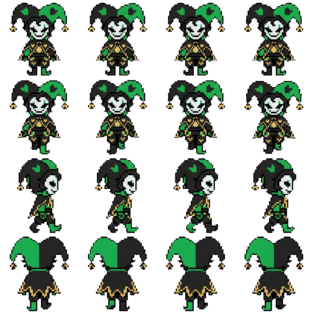 Harlequin movement sprite