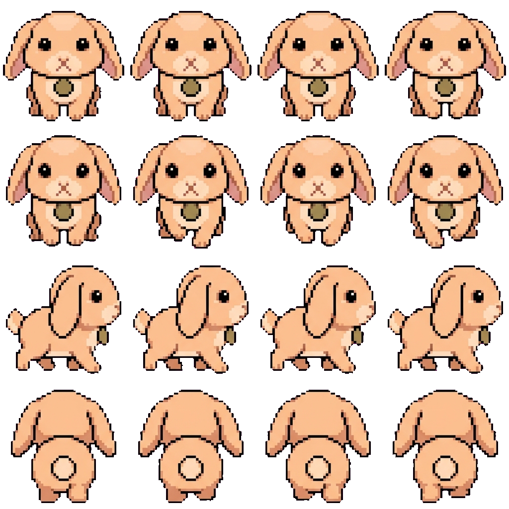 Cute bunny movement sprite