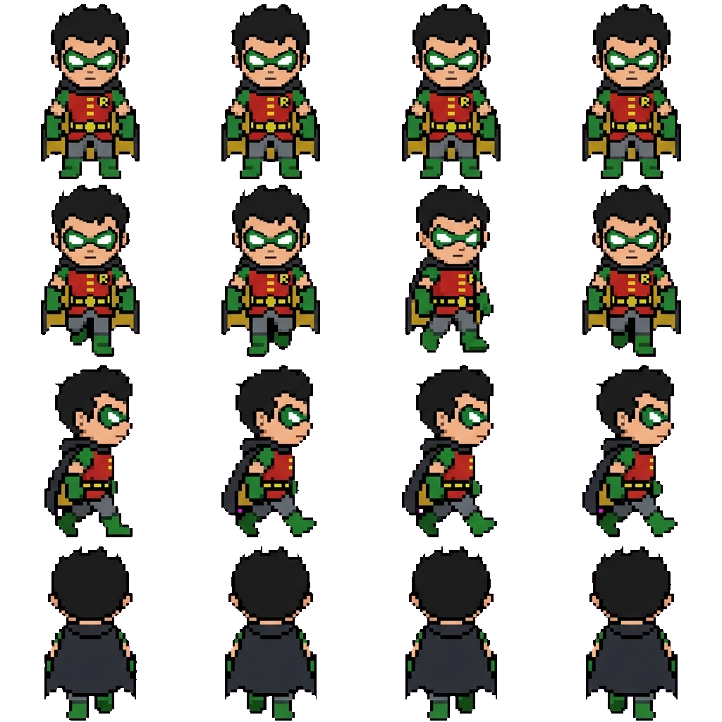 Damian Wayne movement sprite