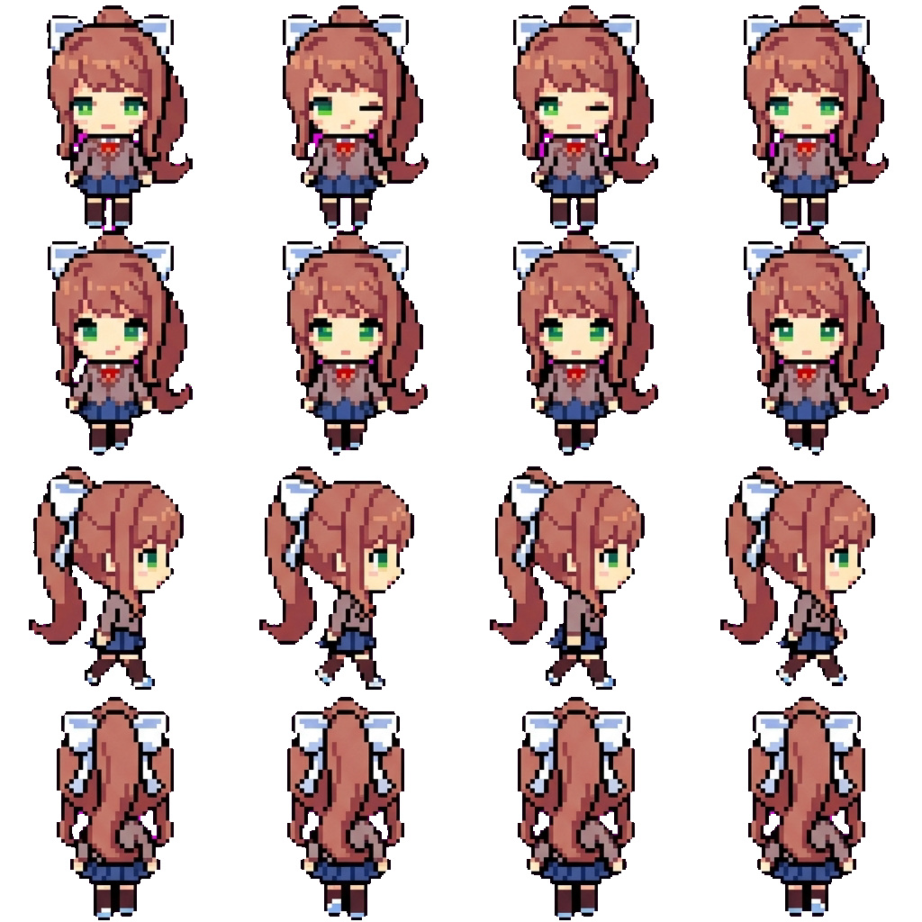 Monika movement sprite