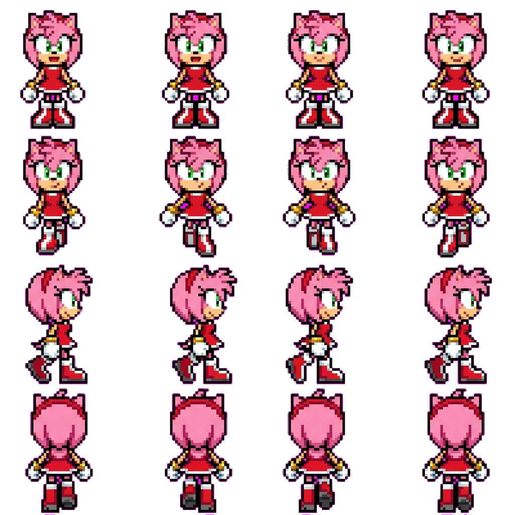 Amy rose movement sprite