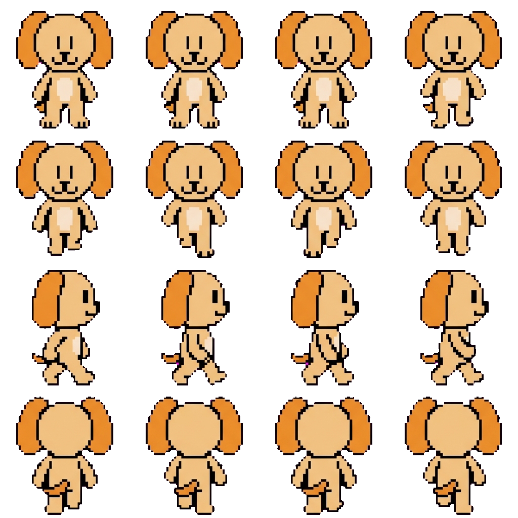 Crazy puppy movement sprite