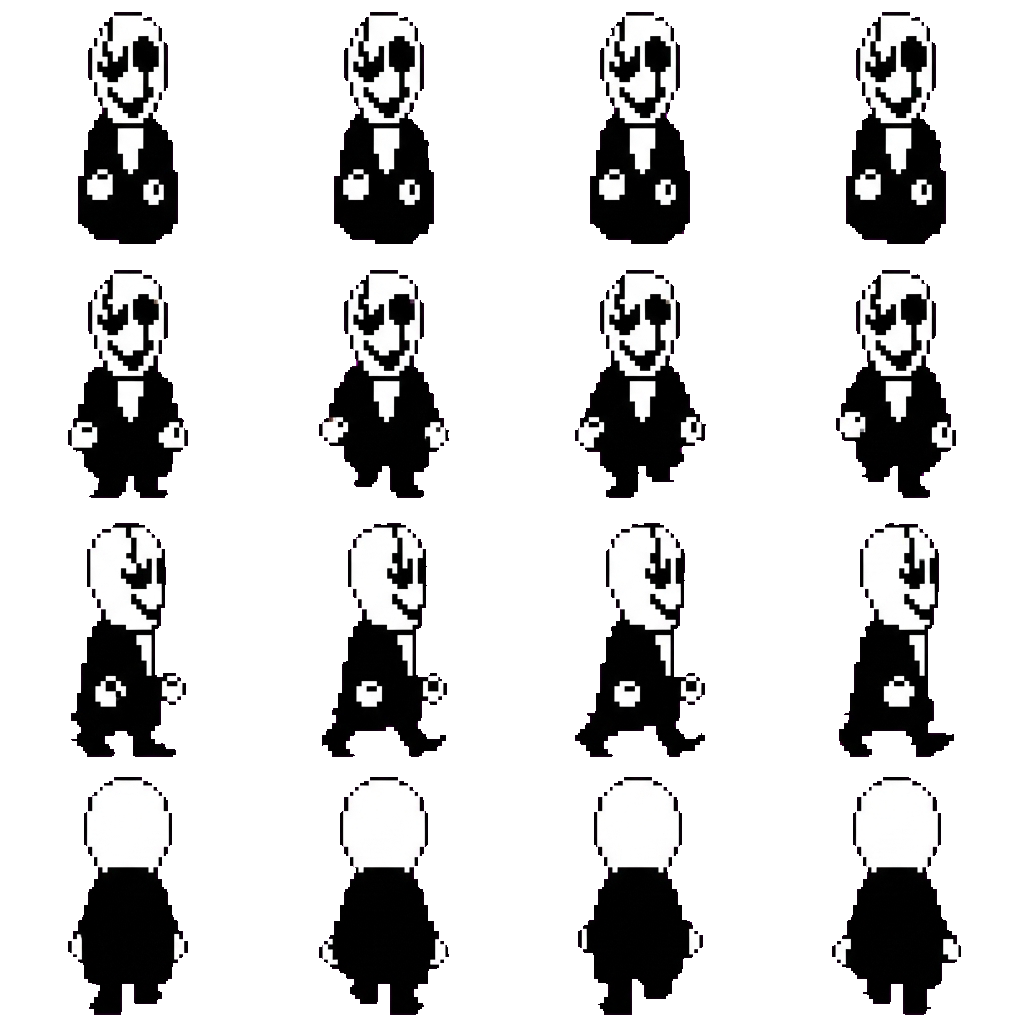 W.D. Gaster movement sprite