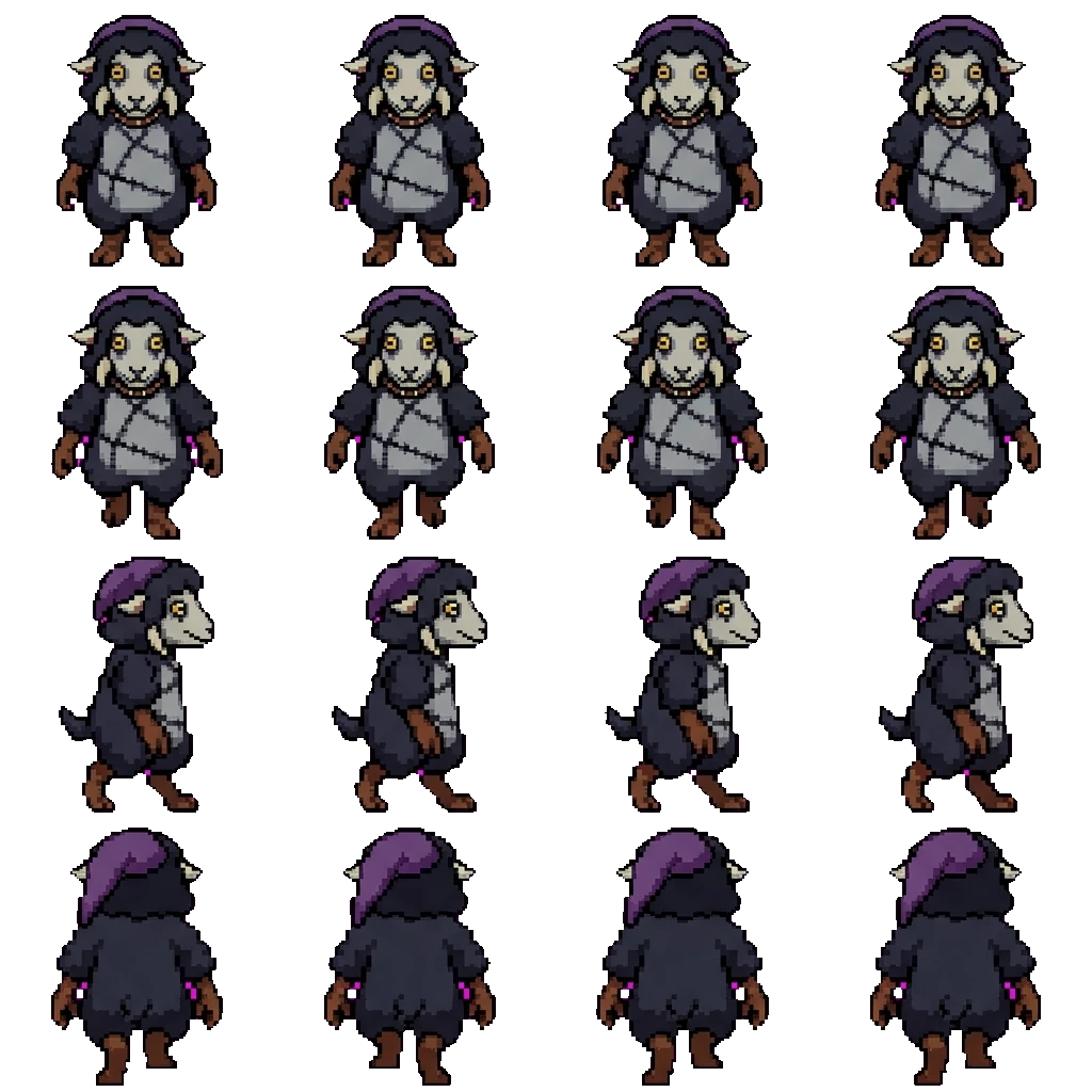 Witch Sheep movement sprite