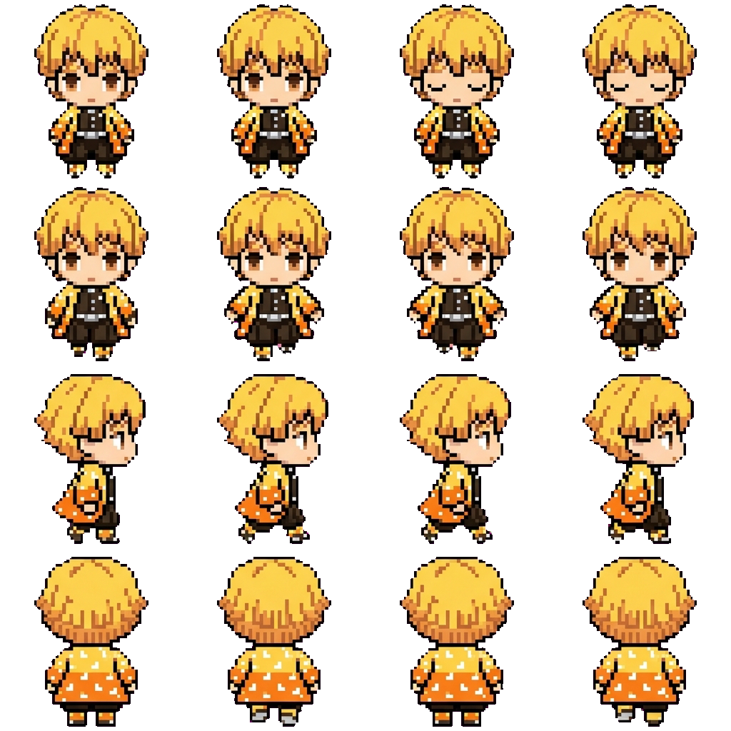 Zenitsu Agatsuma movement sprite