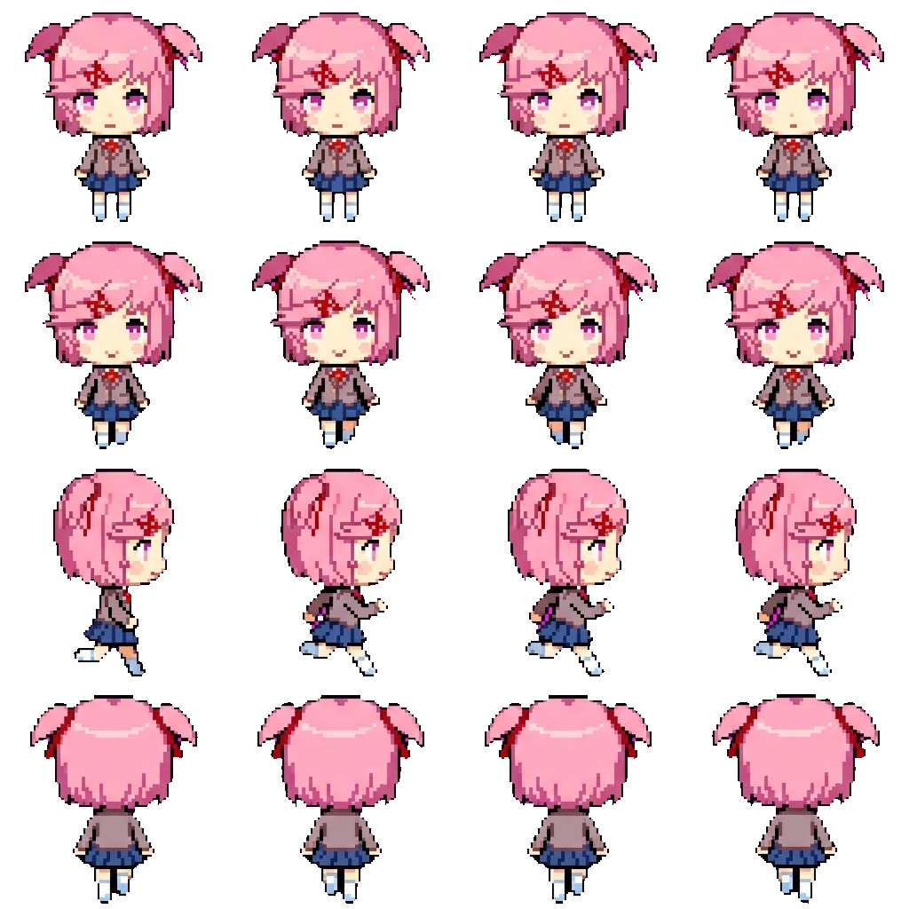 Natsuki movement sprite
