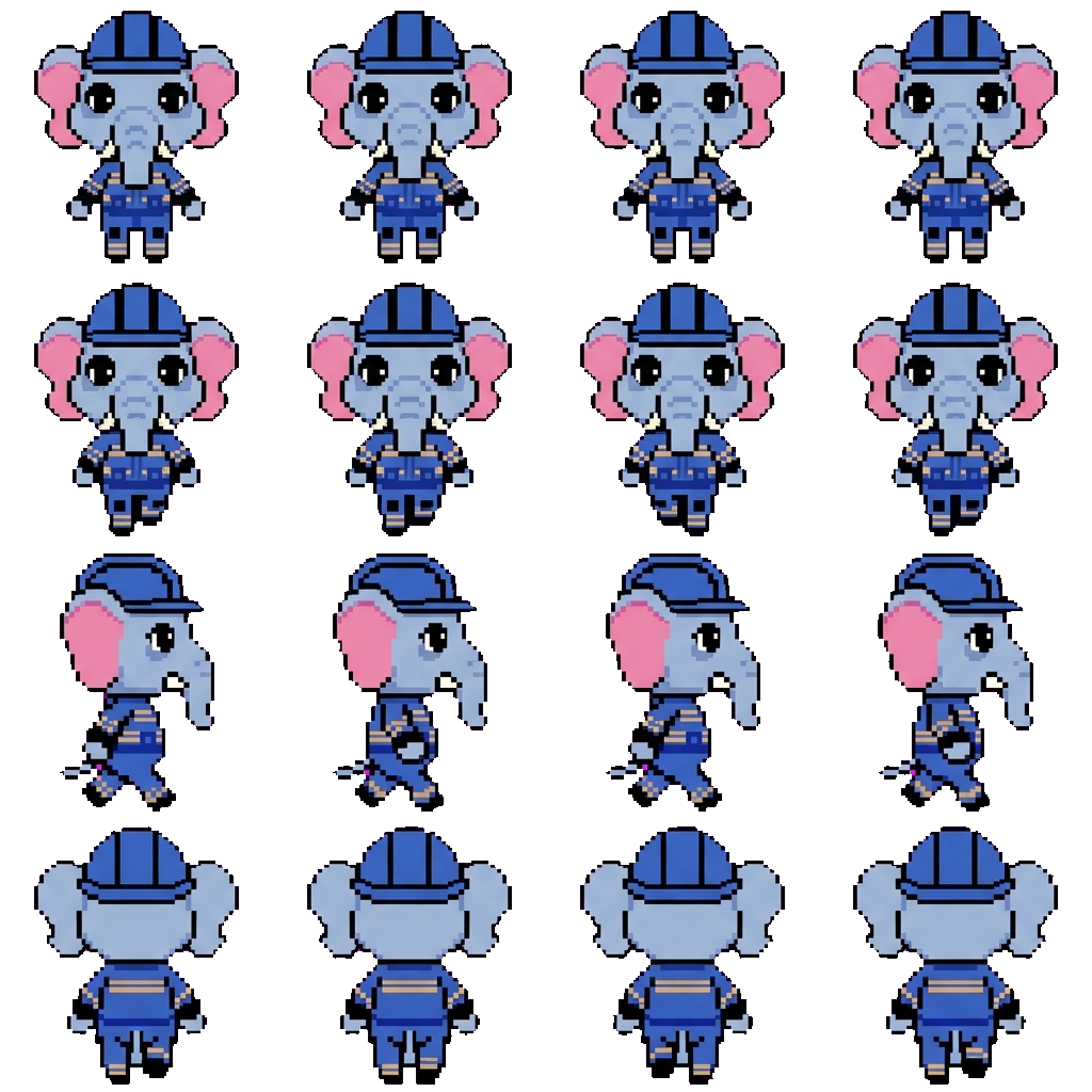 Firefighter movement sprite
