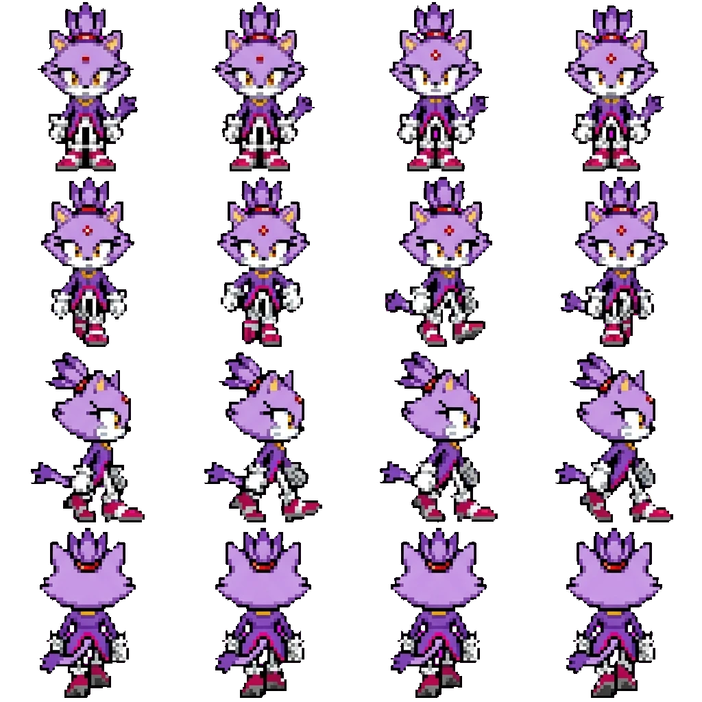 Blaze The Cat movement sprite