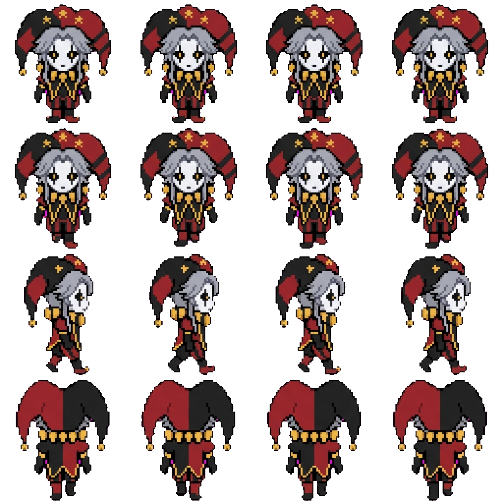 Pierrot movement sprite