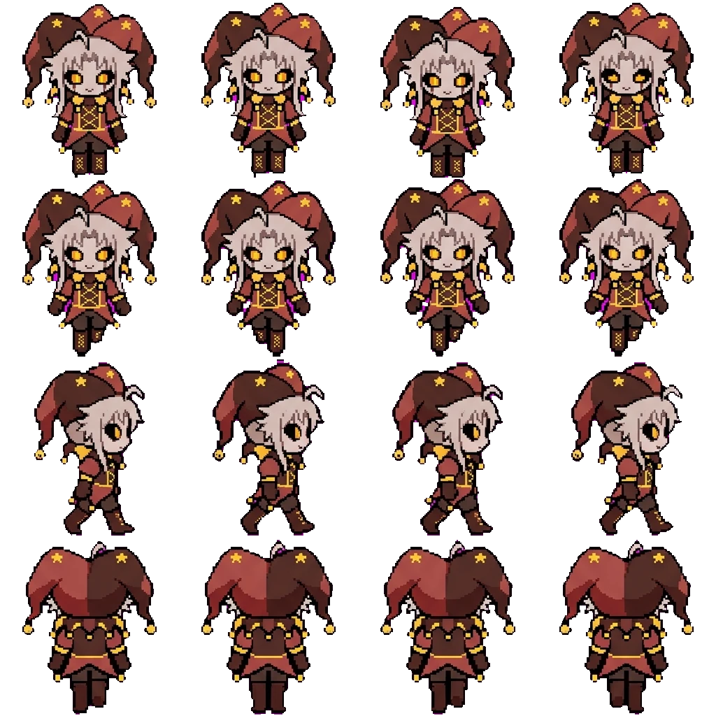 Pierrot movement sprite