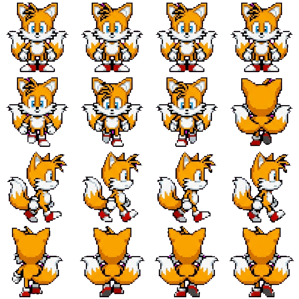 Miles “Tails” Prower movement sprite