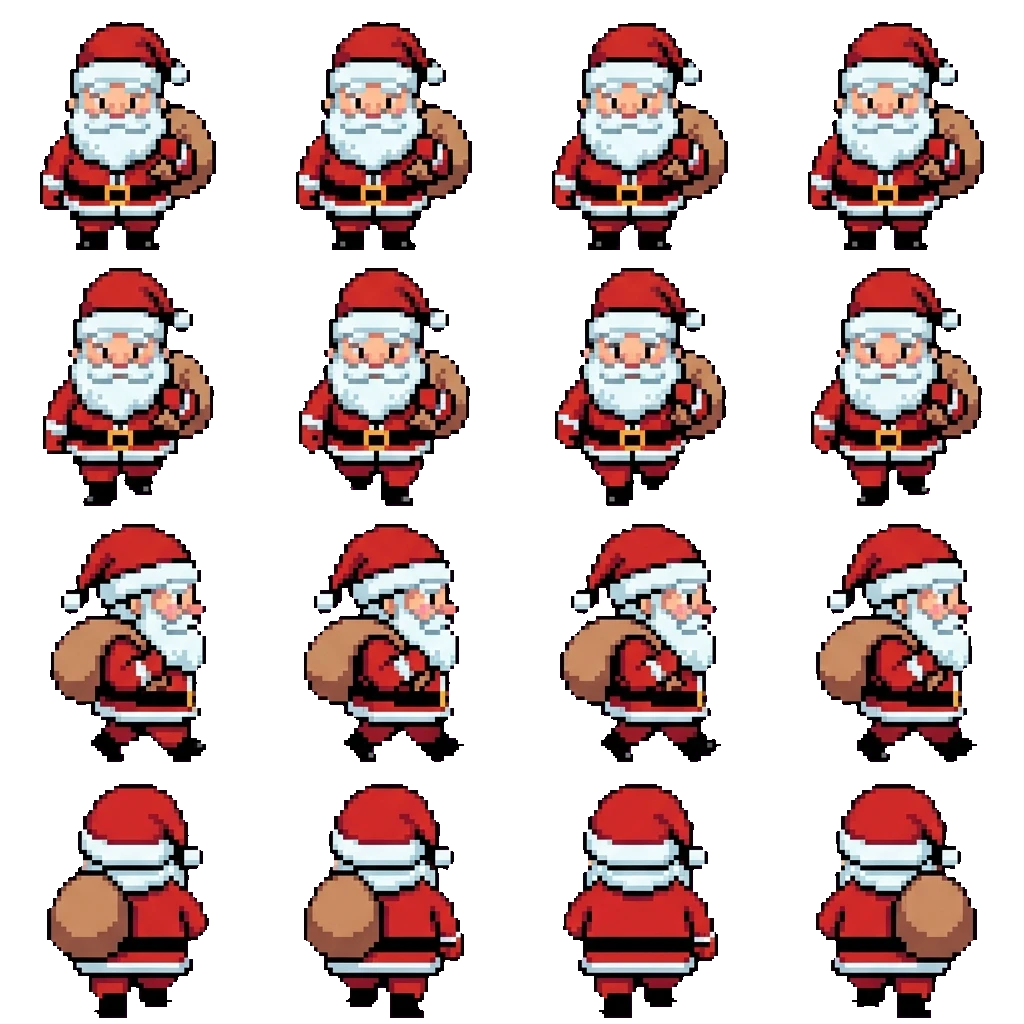 Santa Claus movement sprite