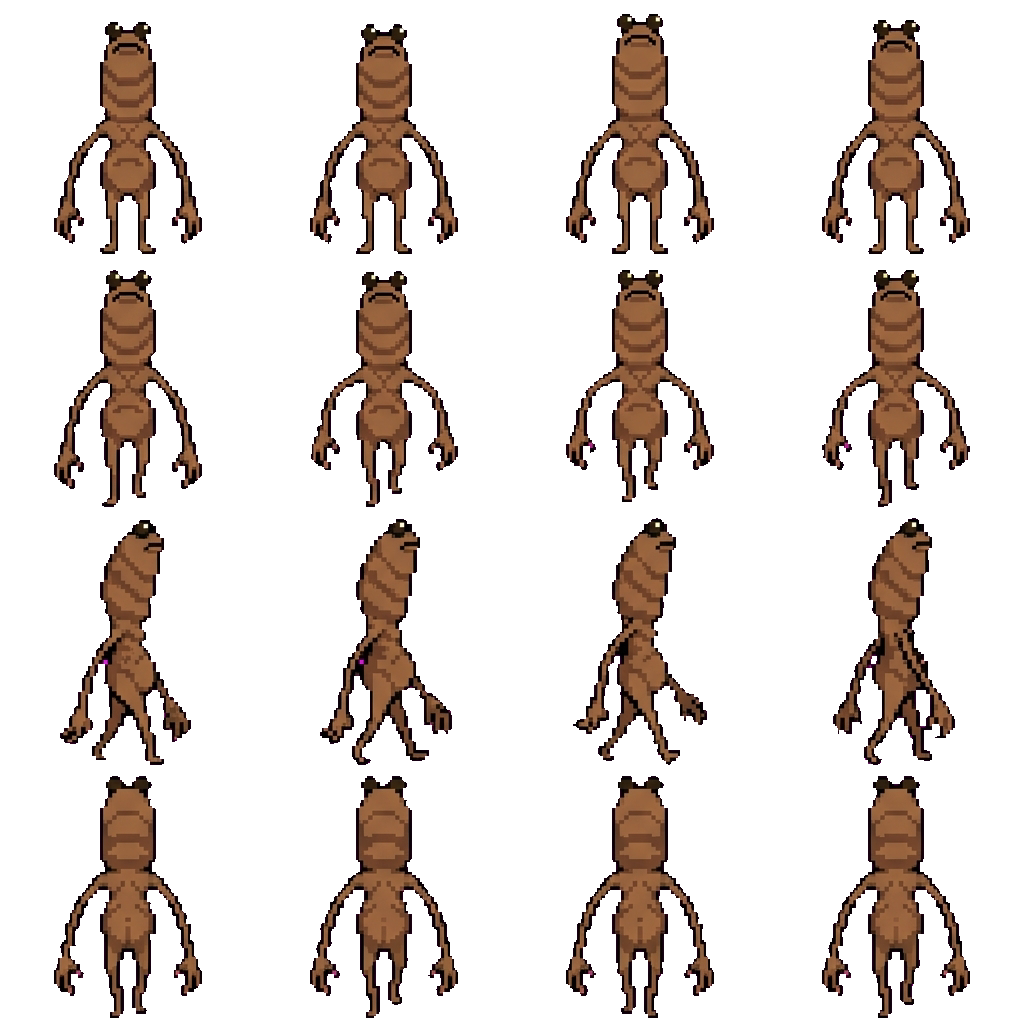 Marcus the worm movement sprite