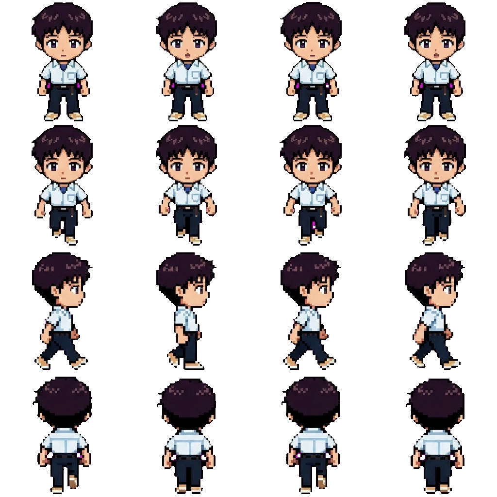 Shinji Ikari movement sprite