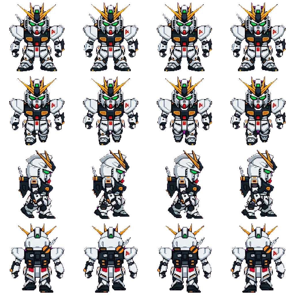 Nu Gundam movement sprite