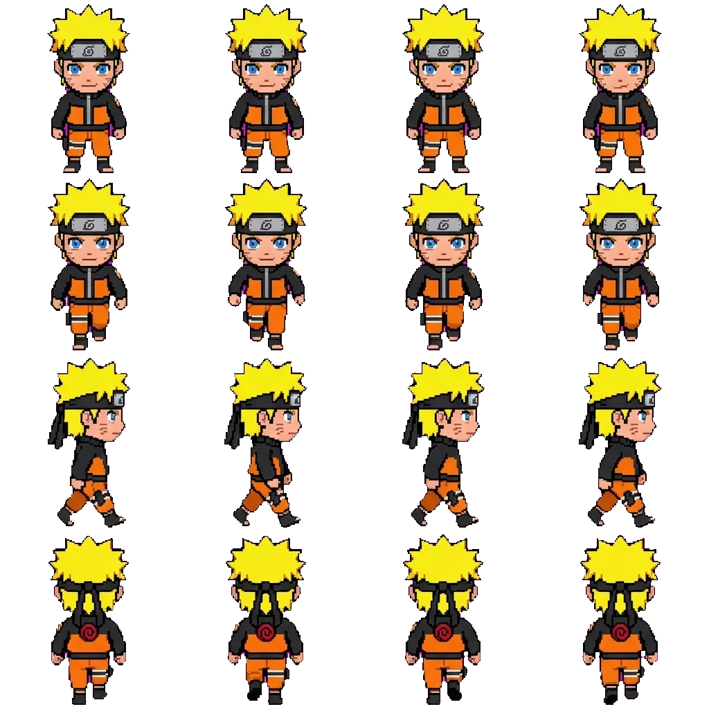 Naruto Uzumaki movement sprite