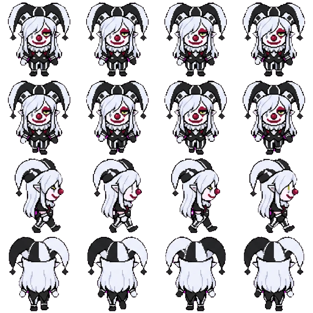 Pierrot movement sprite