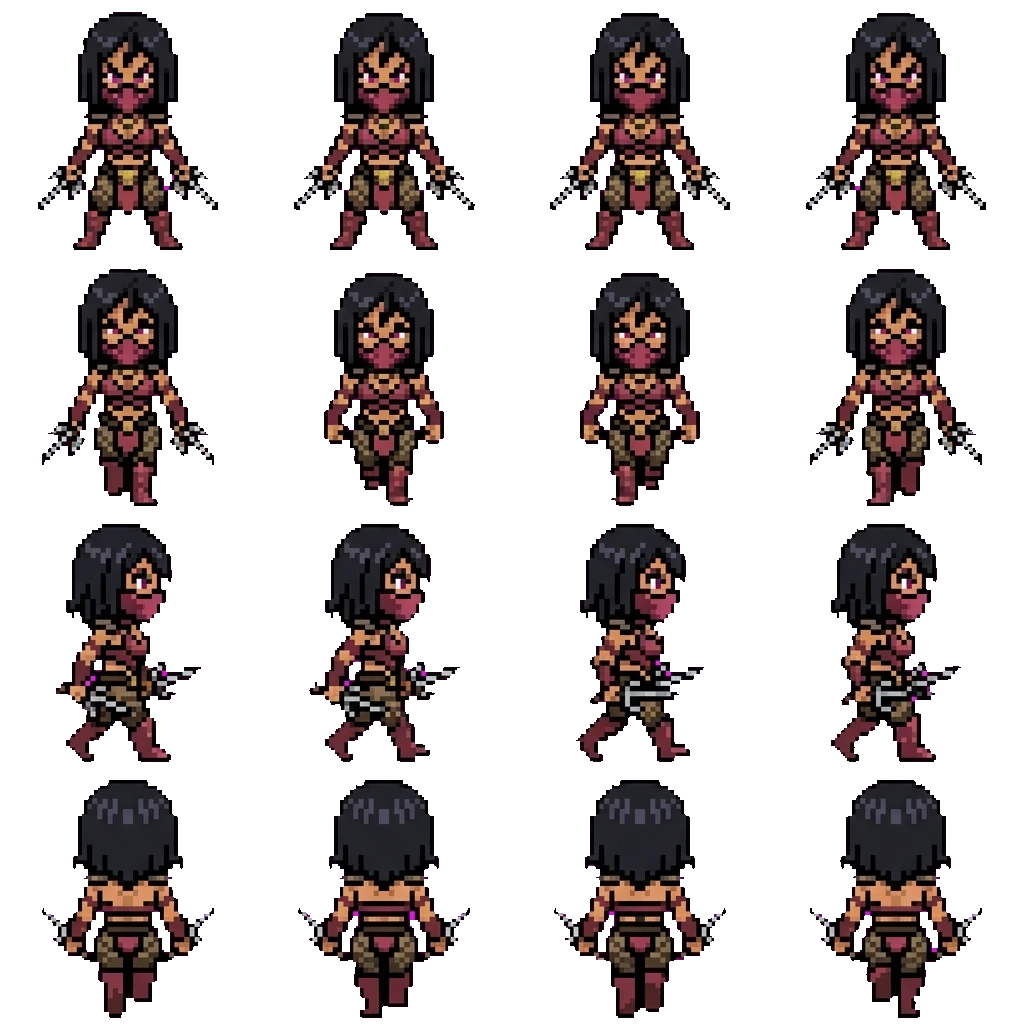 Mileena movement sprite