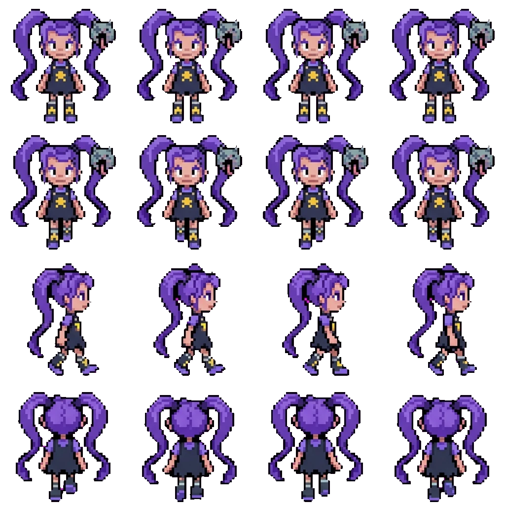 Lily Lovebraids movement sprite