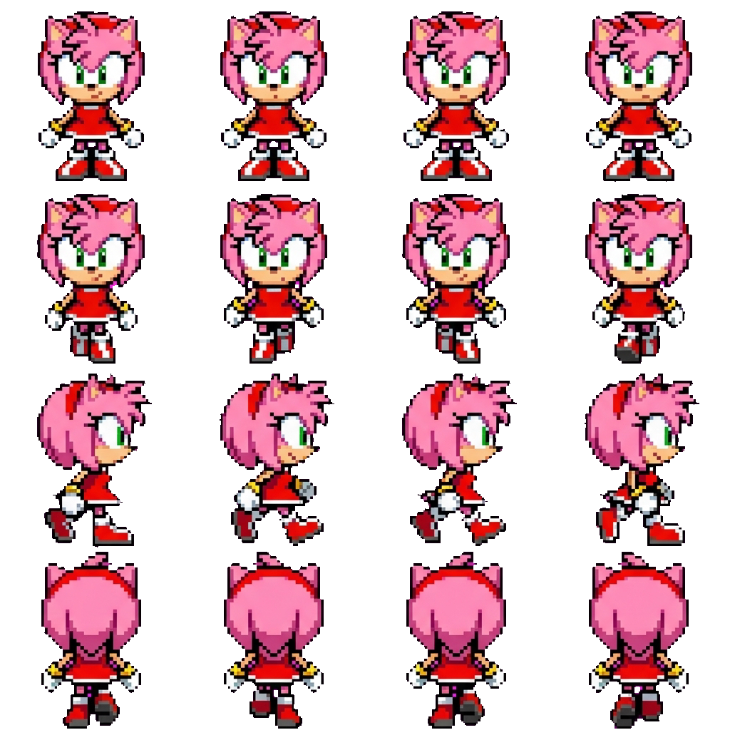 Amy Rose movement sprite