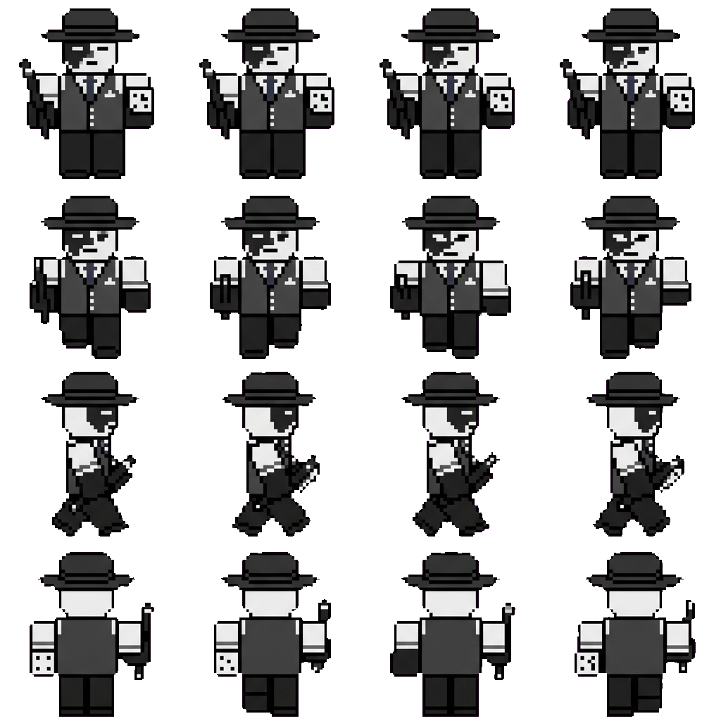 Artful movement sprite