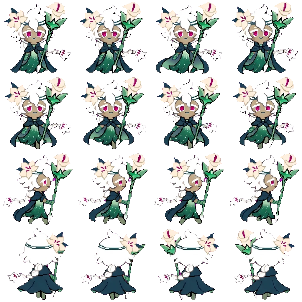 White Lily Cookie movement sprite